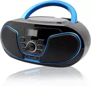 CD Player Boombox, LP-D02 Portable Bluetooth FM Radio Stereo Sound System with C