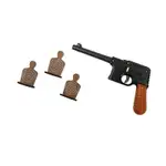 【毛瑟】木製射擊遊戲、木製手槍、橡皮圈手槍