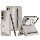 For Samsung Galaxy Z Fold6 PU Leather Folio Case + Screen Protector + S Pen Slot