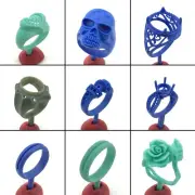 9PC Lost Wax Casting Ring Molds Patterns WRB290 | Cyclops Eye, Skull, Floral NEW