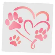 Heart Stencils Decoration Template 11.8x11.8 inch Plastic Animal Footprint