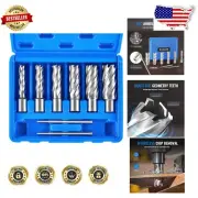 Comprehensive Mag Drill Bit Kit - 6 HSS Annular Cutters for Precision Drilling