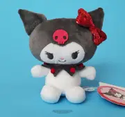 Hello Kitty - Kuromi 5" Plush Keychain - Grey & Red - Sanrio - NEW 2019