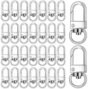 30Pcs Heavy Duty Metal Lobster Claw Clasps, Swivel Lanyards Snap Hooks with K...