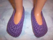 Amethyst Hand Crochet Slip On Shoes For My Size Barbie Doll