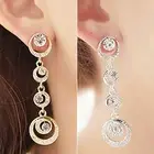 Piercing Earrings Detailed Workmanship Lightweight Women Rhinestone Circle