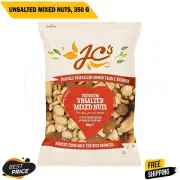J.C.'S QUALITY FOODS Premium Unsalted Mixed Nuts, 350 G