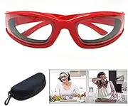 shenghang Onion Goggles Kitchen Grilling Glasses Tear Free Saftey Glasses for Kitchen Dustproof Anti-fog Windproof (red)
