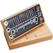 23pcs Multifunctional Ratchet Spanner Set Flexible Head Ratchet Wrench Socket