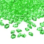 1000pcs Fake Ice Rocks, Dazzling Resin Crushed Ice Fake Diamonds, Green