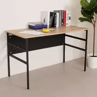 在飛比找momo購物網優惠-【Homelike】瑞比120cm附掛勾書桌/電腦桌(原木色