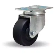 Hamilton S-331-E Swivel Caster - 3 Inch Ebonite Solid Rubber Wheel, 210 lbs Load