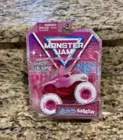 2025 Spin Master Monster Jam LIMITED EDITION Sparkle Smash Truck NIB 1:64