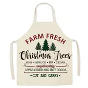 Nevenka Adults Kids Christmas Decoration Apron For Baking Crafting Gardening-A6