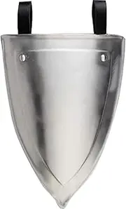 [Antique Medieval] Steel Lucas Shield Tasset Medieval Leg Protection LARP Armour, Silver, Medium