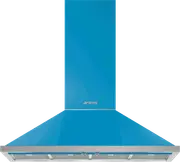 Smeg PF 120cm Portofino Turquoise Canopy Rangehood