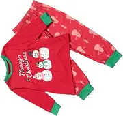 [ABOOFAN] Xmas Snowman Parent-child Pajamas Set 120cm Soft Material Christmas Holiday Dress