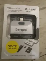 2 Dictopro CR-5 USB 3.1 Type C , Card Reader SD+TF Card Reader New Sealed