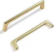 SYZOW Pack of 6 Cabinet Handles Gold Vintage Furniture Handles Kitchen Handles Brass Drawer Handles 96 mm