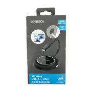 Comsol Wireless USB-C To HDMI Video Extender 30m Black New Sealed
