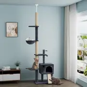Pawz Cat Tree Scratching Post Scratcher Wood Condo Hammock Floor to Ceiling High