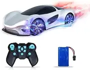 Virellia Remote Control Car, Drift RC Stunt Car with Light Spray and Sound, 2.4GHz Hobby RC Cars Toy for Kids, 360° Rotate, Birthday Gifts for Boys Girls 4-12