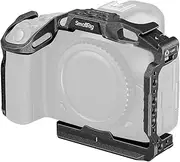 SMALLRIG Black Mamba Camera Cage for Canon EOS R5 Mark II, Aluminum Alloy Camera Rig with Cold Shoe, 1/4''-20 & 3/8''-16 Threaded Holes, Built-in Quick Release Plate for Arca-Type - 4975