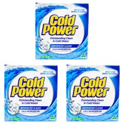 3PK Cold Power 2kg Laundry Powder Detergent Fresh Clean Effective Stain Remover