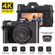 Digital Camera 4K 48MP WIFI 16X Zoom Camcorder 3 In Flip Screen Recorder Web Cam