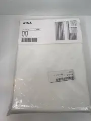 NEW IKEA Aina White Linen Curtains set of 2 Drapery Panels 1 pair 57" x 98" NIP