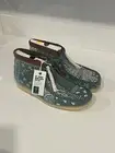 MEN CLARKS ORIGINAL WALLABEE LIMITED EDITION GREEN BRICK PAISLEY SIZE 10 SUEDE