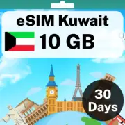 eSIM Kuwait - 10 GB - 30 Days - Travel eSIM | QR code activation