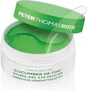 Peter Thomas Roth Cucumber De-Tox Hydra-Gel Eye Patches, Soothing Under-Eye Patches for Puffiness, Dark Circles, Fine Lines and Wrinkles, 60 Count (Pack of 1), Navy