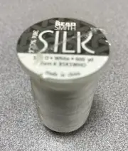 BEADSMITH 100% Silk Beading Thread Size 0 600 Yards White - 1 Spool NEW