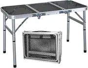 Portable Folding Outdoor Camping Table – 2FT Lightweight Small Foldable Table for Camping, Picnic, BBQ, Travel & Outdoor Cooking – Compact, Collapsible & Durable Camp Tables with Adjustable Height