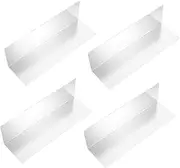 SEWACC 4pcs Garage Door Protective Baffle Car Door Edge Guards Weatherstrip Gap Blocker Window Seal Strip Garage Floor Seal Window Weather Stripping Aluminum Silver