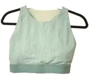P'tula Women's Size M/L? Sports Bra High Neck Racerback Open Back Blue NEW