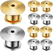 [TEHAUX] 10pcs Pin Locking Pin Backs Metal Pin Keepers for Diy Crafts Fashion Jewelry Diy Projects