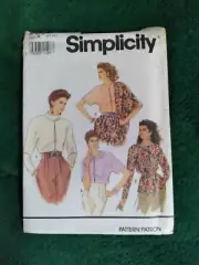 VINTAGE SIMPLICITY MISSES PULLOVER TOP SCARF PATTERN - 7382