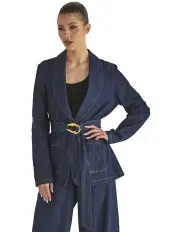 [Fate & Becker] Soaring Blazer in Indigo Wash