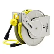 Retractable Pressure Washer Hose Reel, 1/4" × 60ft Heavy Duty Professional