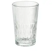 SMÄLLSPIREA vase, clear glass/patterned, 17 cm