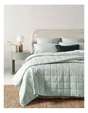 [Aura Home] Evie Organic Stonewash Coverlet in Mist