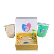 Big Heart Toys Magic Sand Box - Sensory Moldable Non-Drying Sand - Children Play