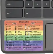 (10 pcs) Chromebook (Chrome OS) Keyboard Shortcuts Stickers | No-Residue Vinyl