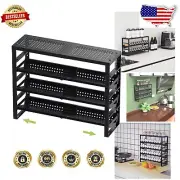 Expandable Stackable Spice Rack Organizer - Adjustable Kitchen Storage Solution