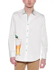 Robert Graham Made To Measure Classic Fit Shirt XL White