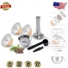 Durable Aluminum & Stainless Steel Refillable Coffee Capsules for Vertuo Next