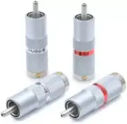 OYAIDE SLSC Sterling Silver Contact RCA Plug 4 Pieces 1 Pair / OYAIDE Electric