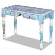 Retro Style Wooden Desk Workstation Computer Writing Table With Storage Drawers